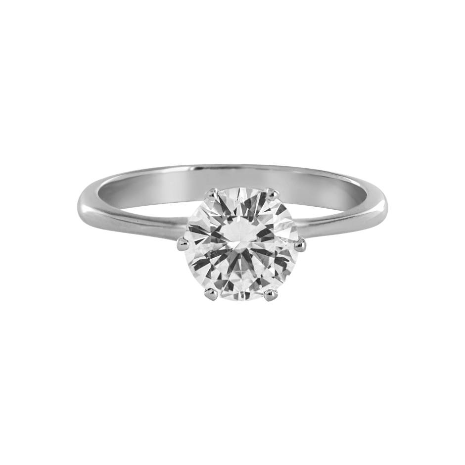 Diamond Ring Palma in White Gold - liegend