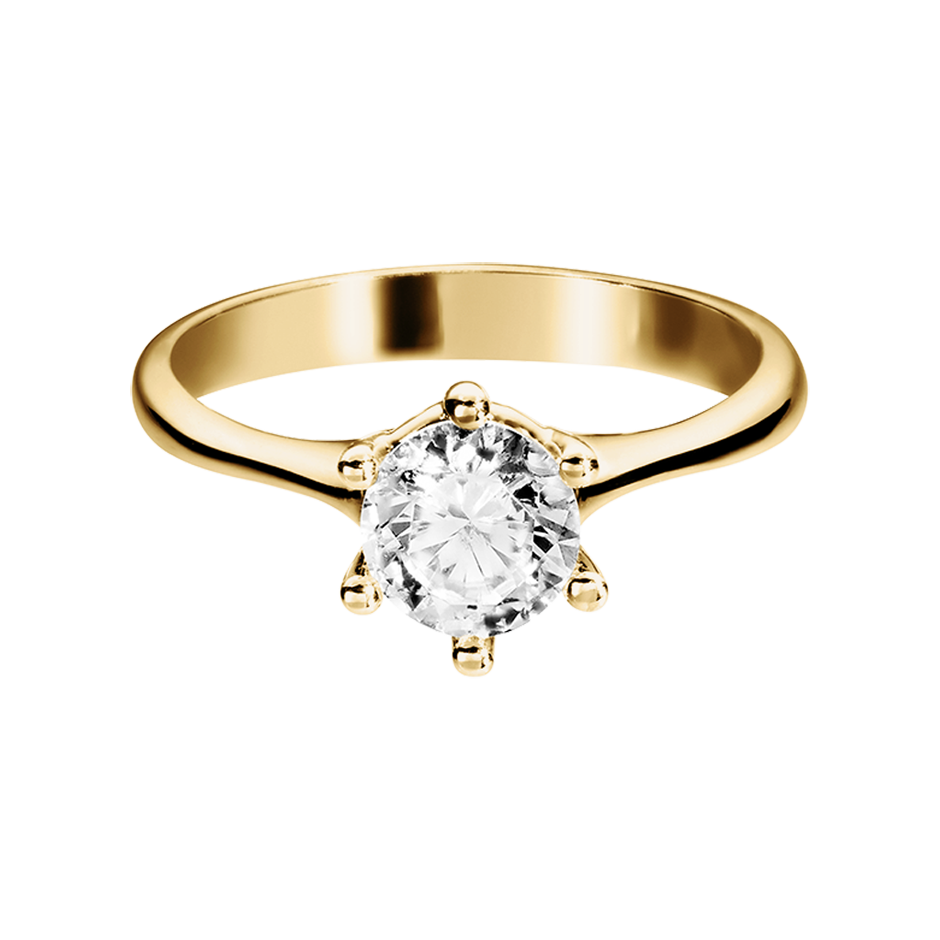 Diamond Ring Pamplona in White Yellow Gold