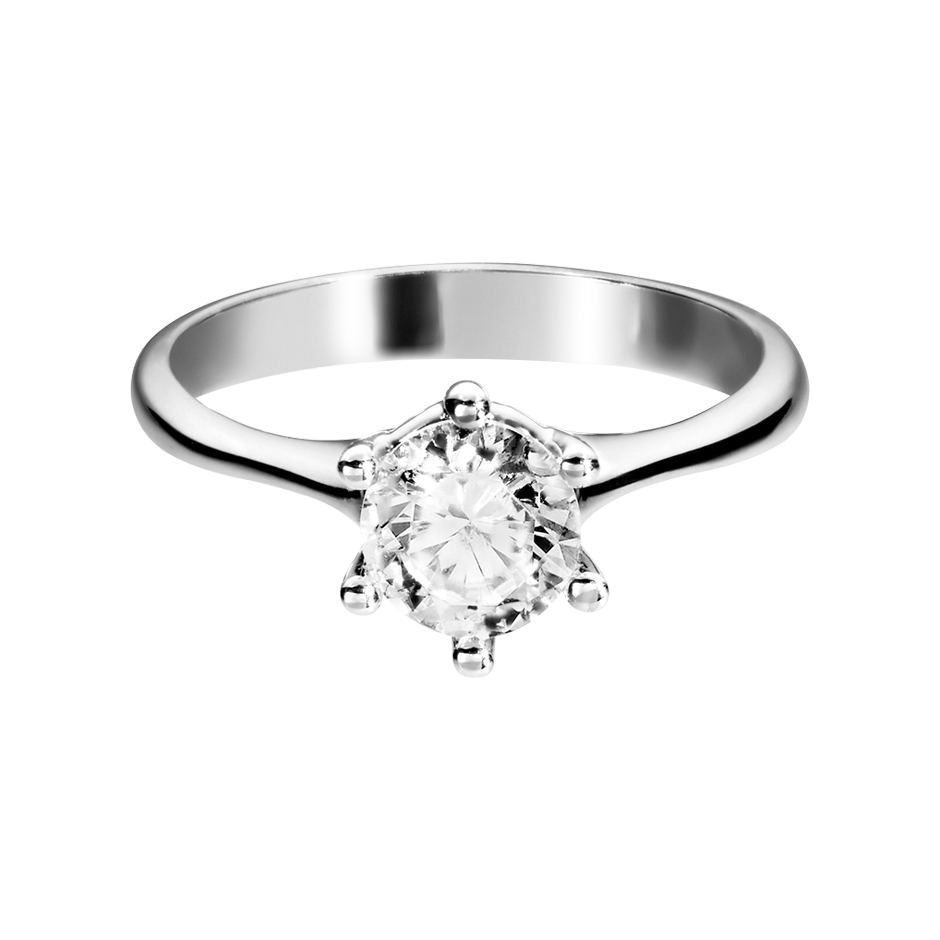 Diamantring Pamplona in Platin mit Brillant