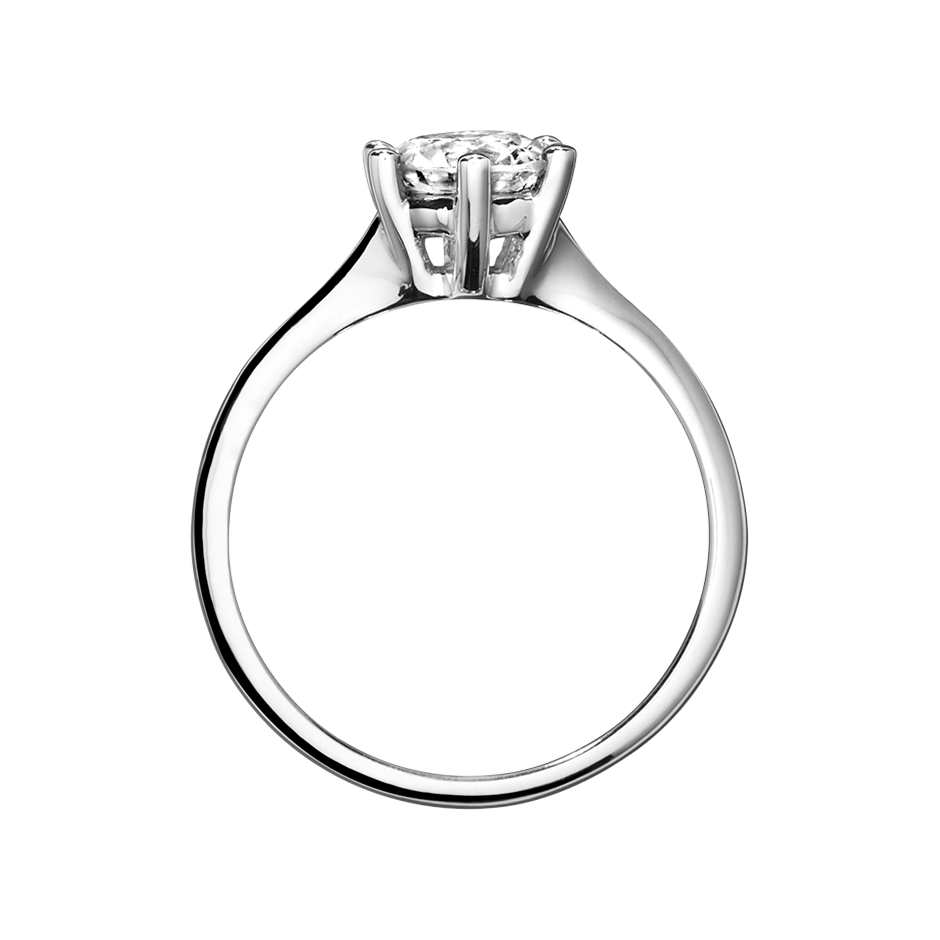 Diamantring Pamplona in Platin - von vorne