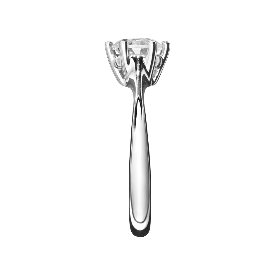 Diamantring Pamplona in Platin - von Seite
