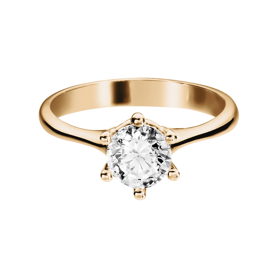 Diamantring Pamplona in Rosegold mit Brillant