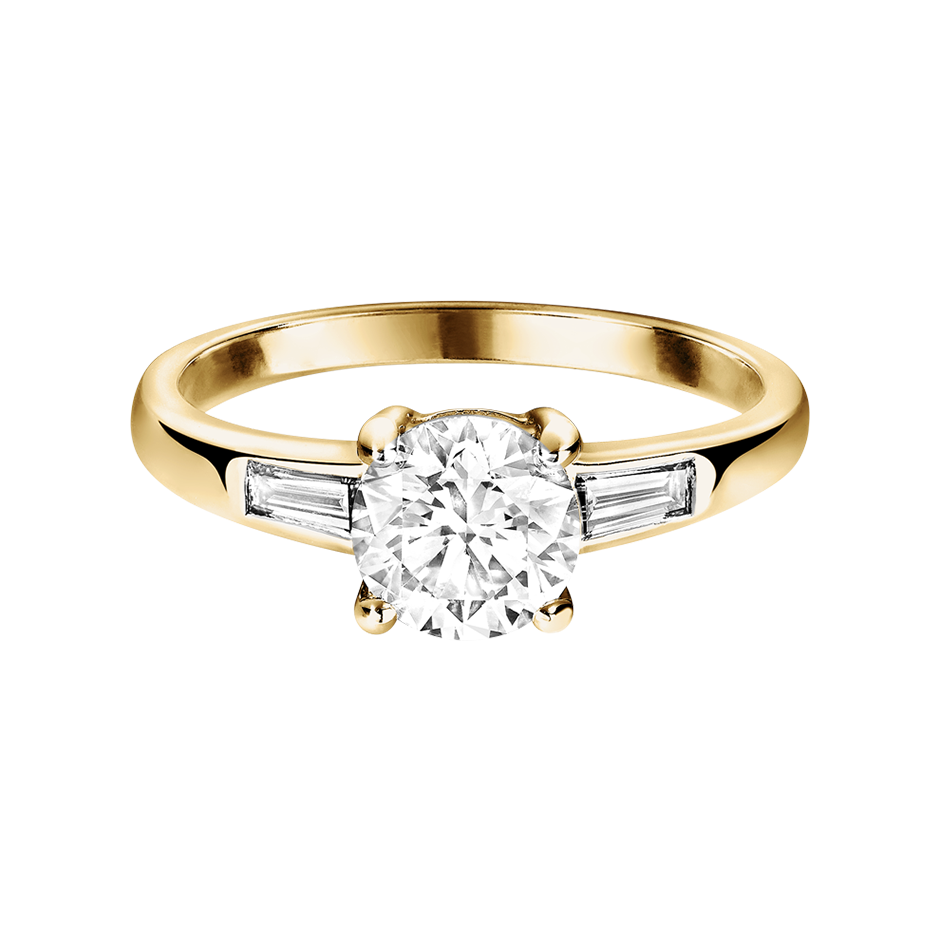 Diamond Ring Paris in White Yellow Gold
