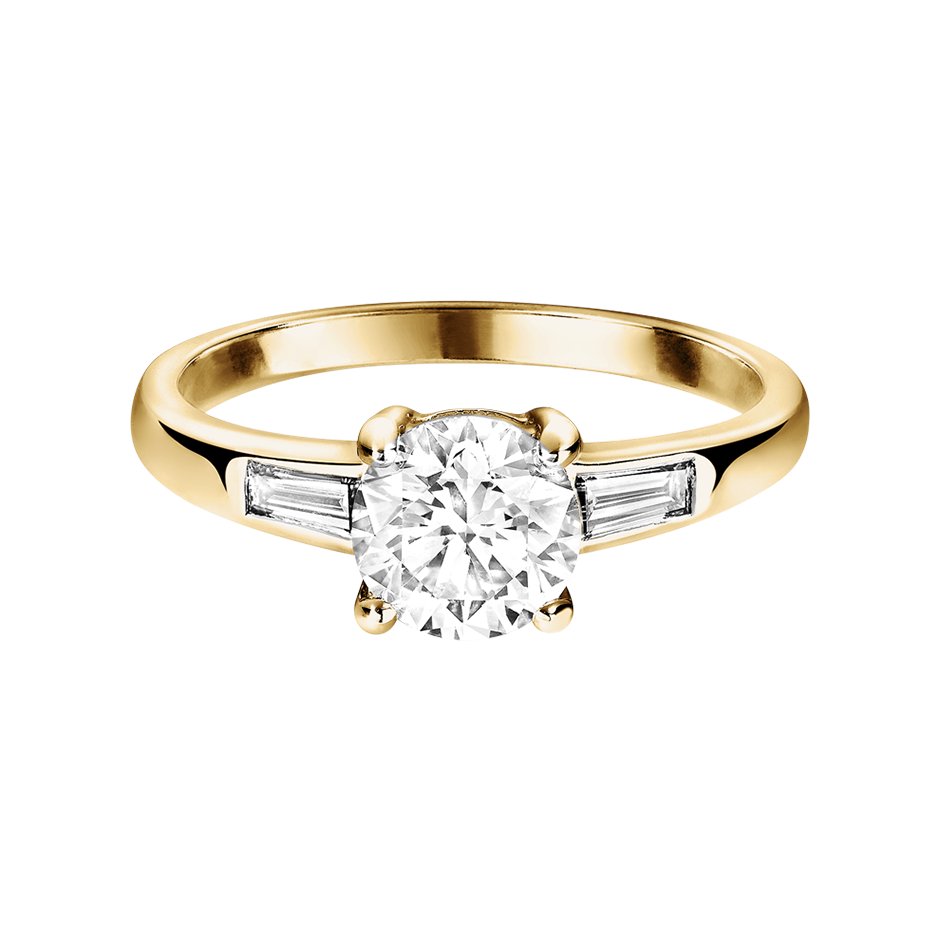 Diamantring Paris in Gelbgold mit Brillant