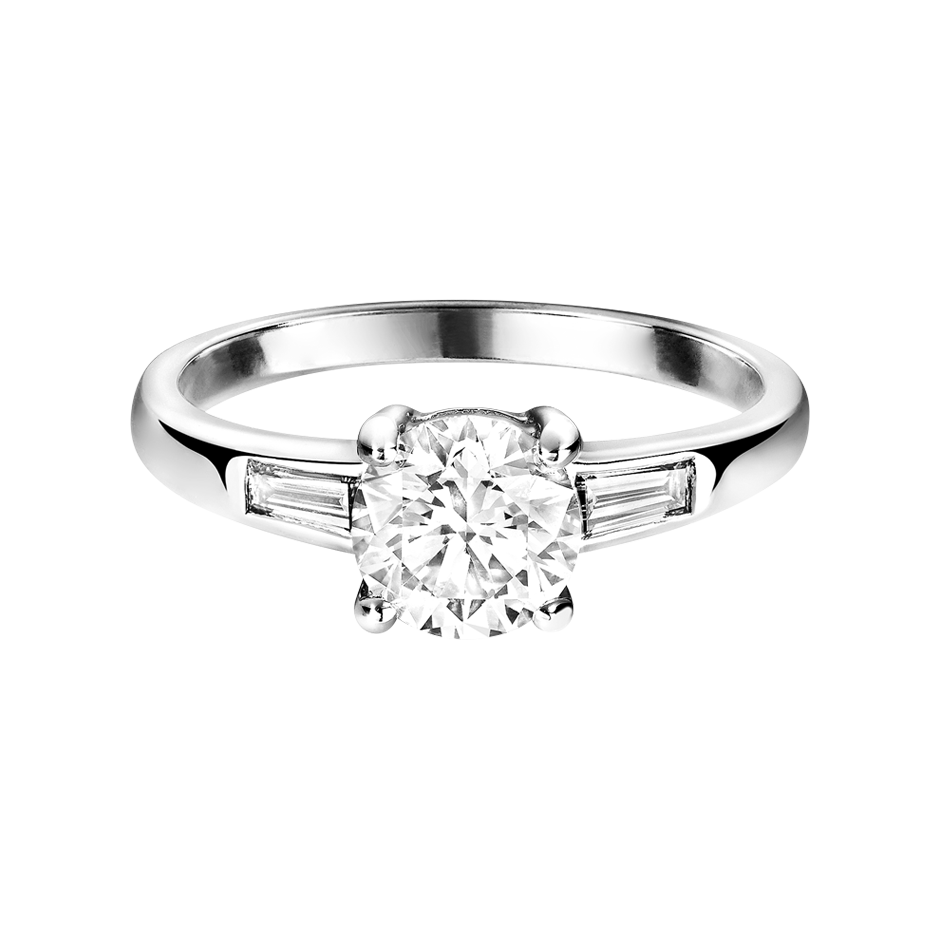 Diamond Ring Paris in White Platinum