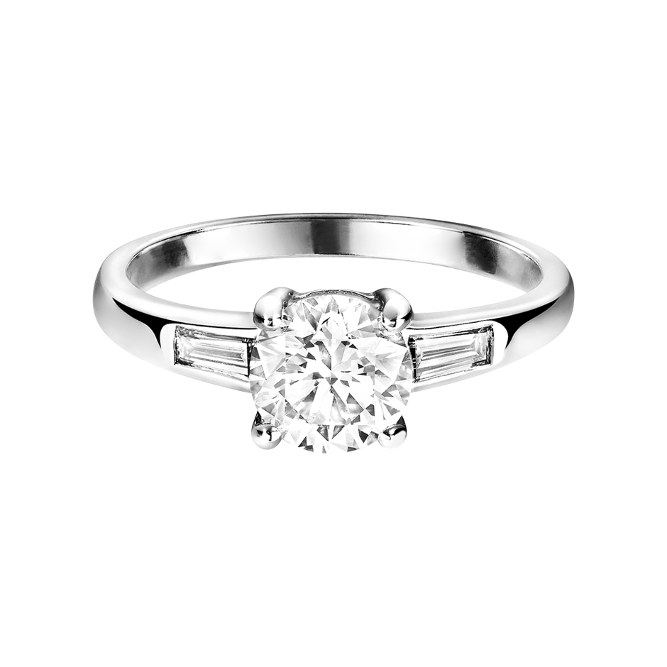 Diamantring Paris in Platin mit Brillant