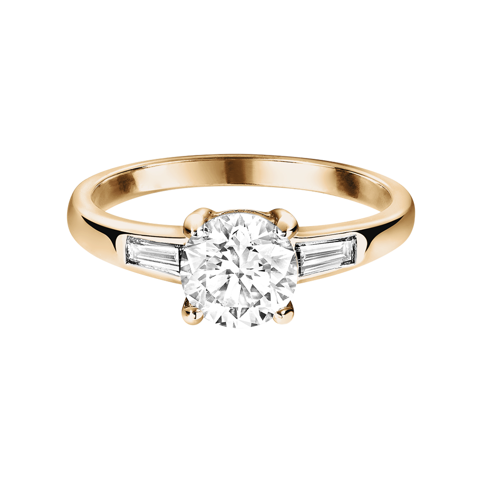 Diamantring Paris in Rosegold mit Brillant