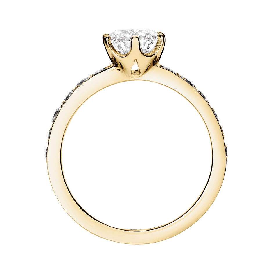 Diamantring Perth in Gelbgold - von vorne