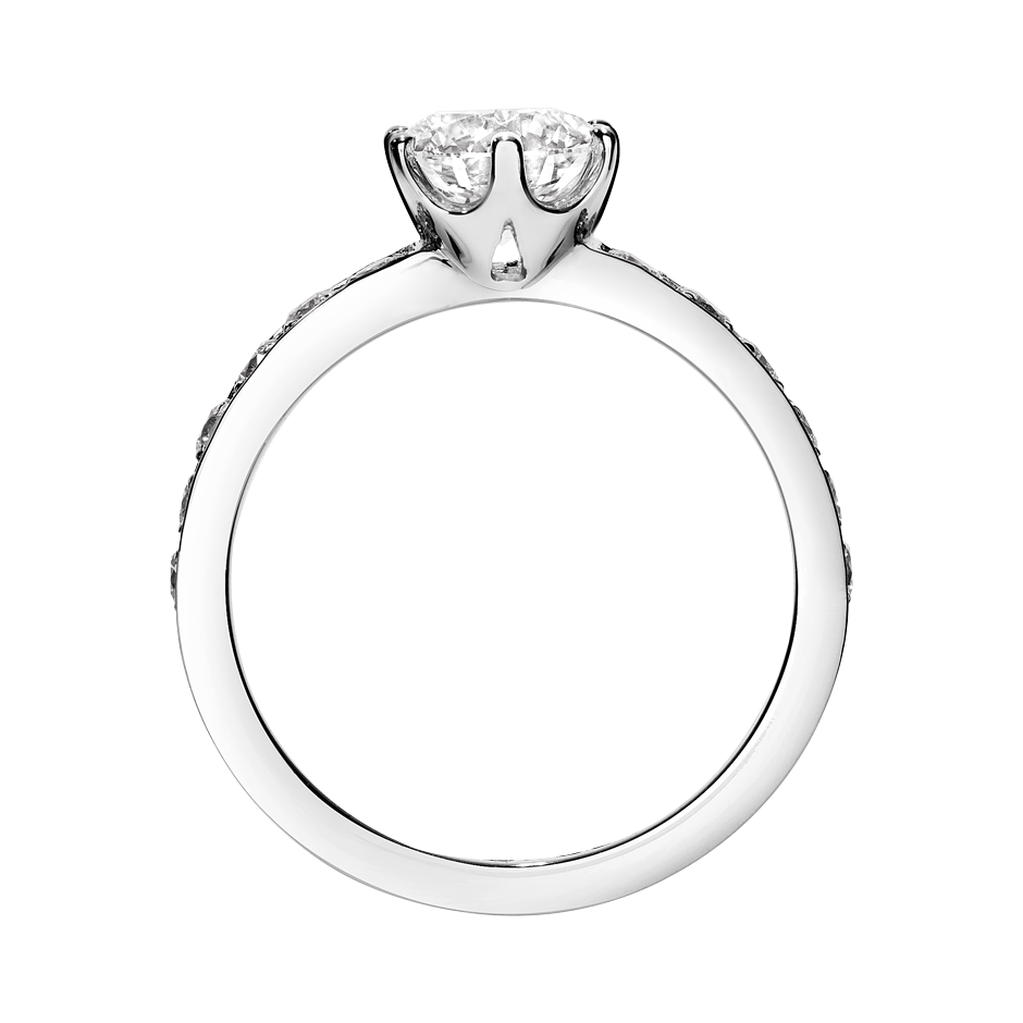 Diamantring Perth in Platin - von vorne