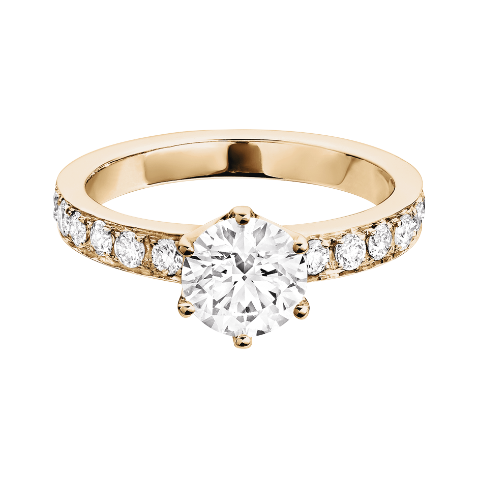 Diamantring Perth in Rosegold mit Brillant