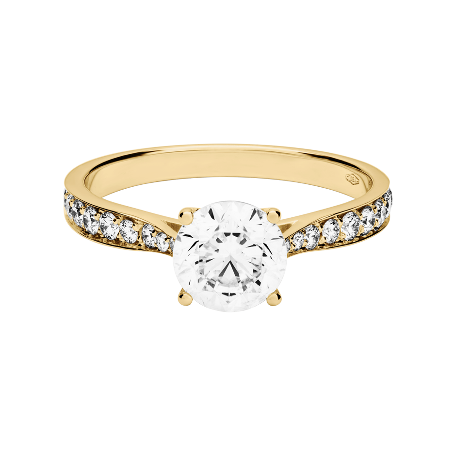 Diamond Ring Portofino in White Yellow Gold