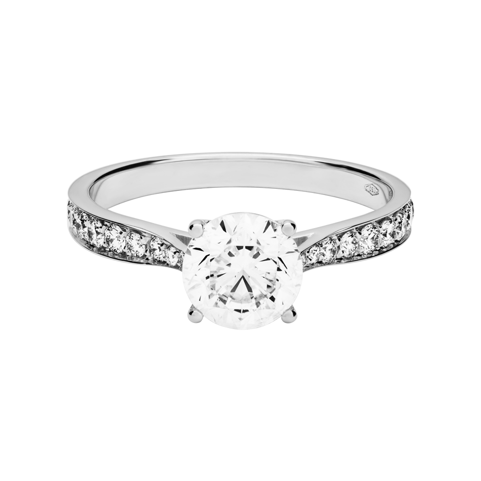 Diamond Ring Portofino in White Platinum