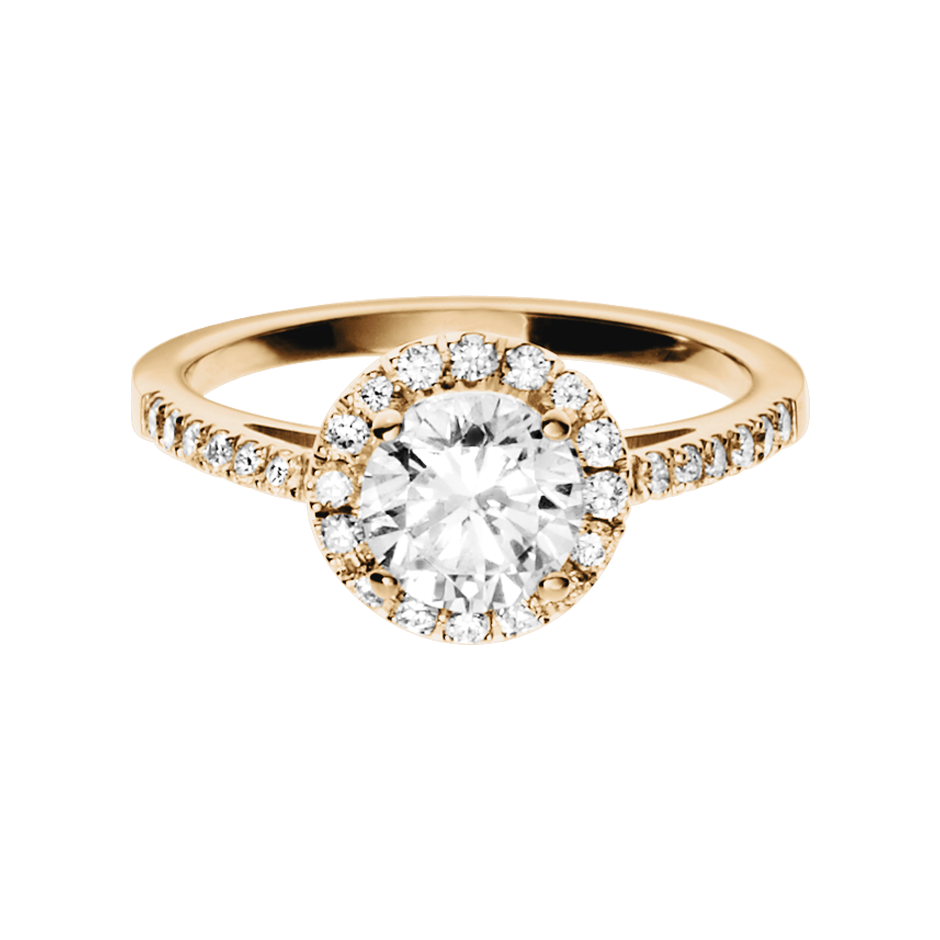 Diamond Ring Prague in White Rose Gold