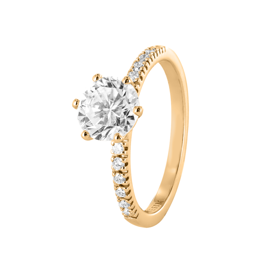 Diamantring Salzburg in Roségold - diagonal