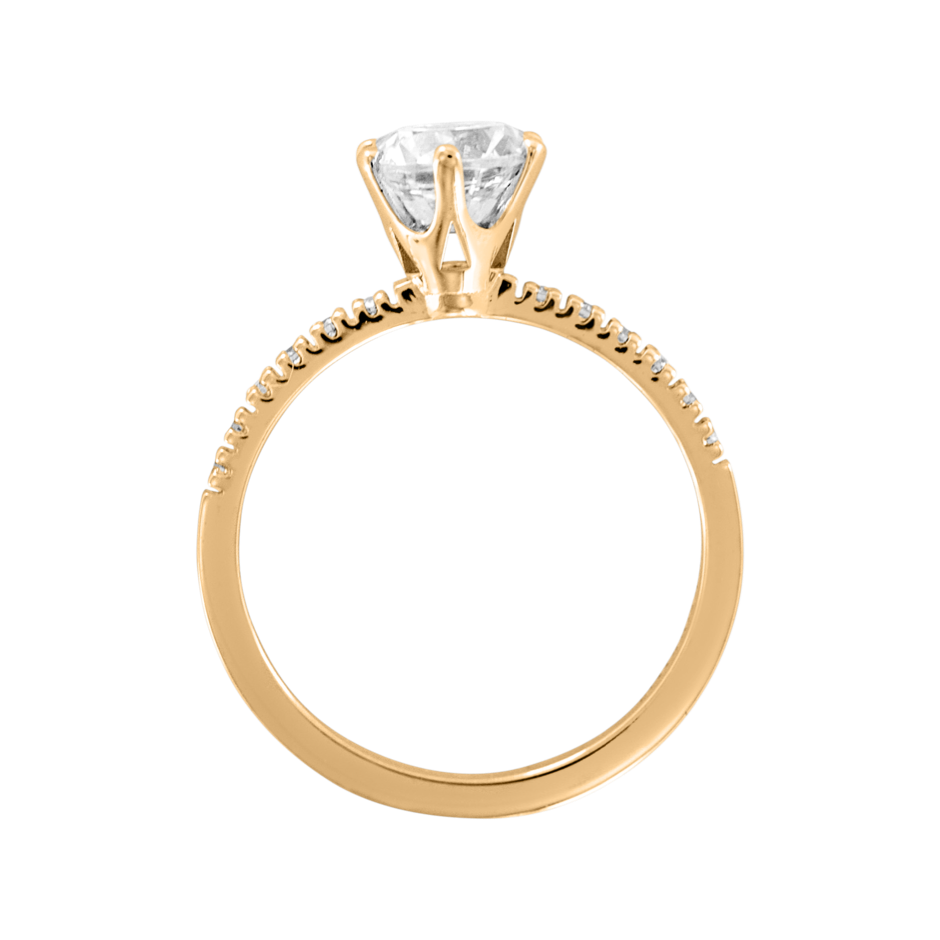 Diamantring Salzburg in Roségold - von vorne