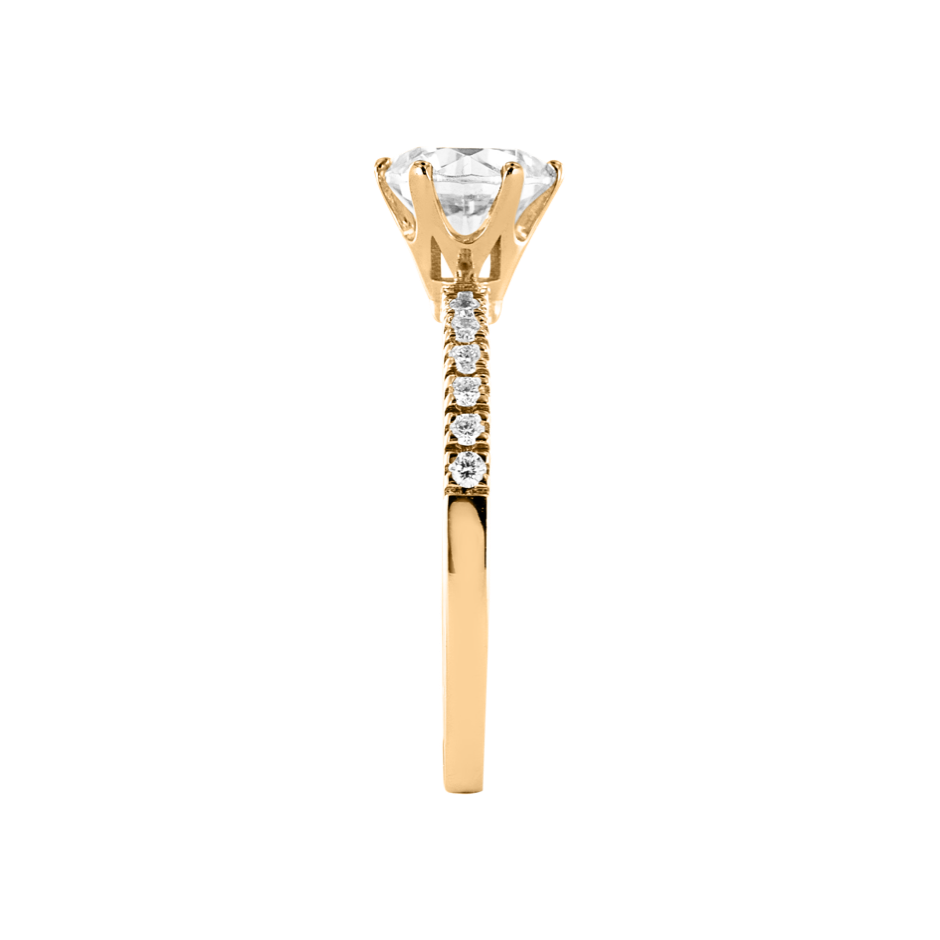 Diamantring Salzburg in Roségold - von Seite