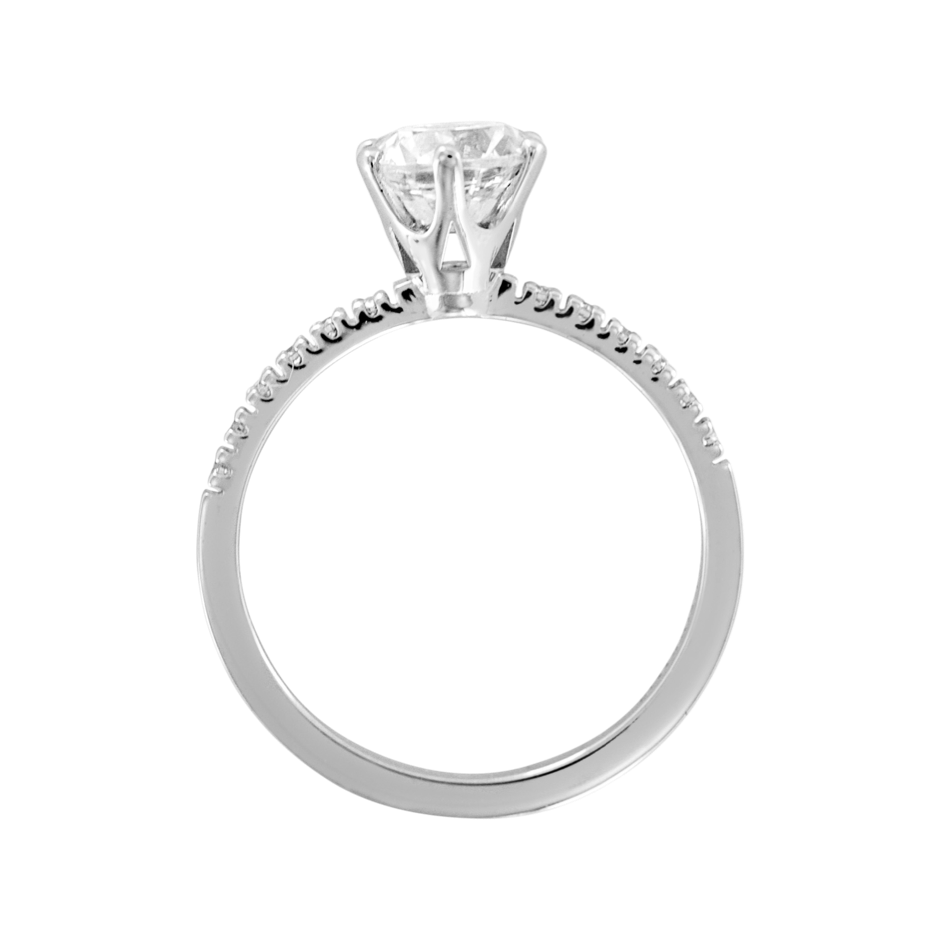 Diamantring Salzburg in Weißgold - von vorne