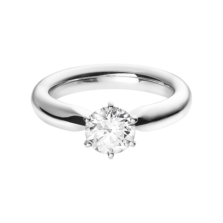 Diamantring Santiago in Platin mit Brillant