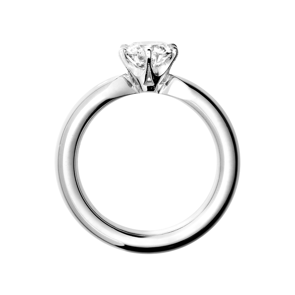 Diamantring Santiago in Platin - von vorne