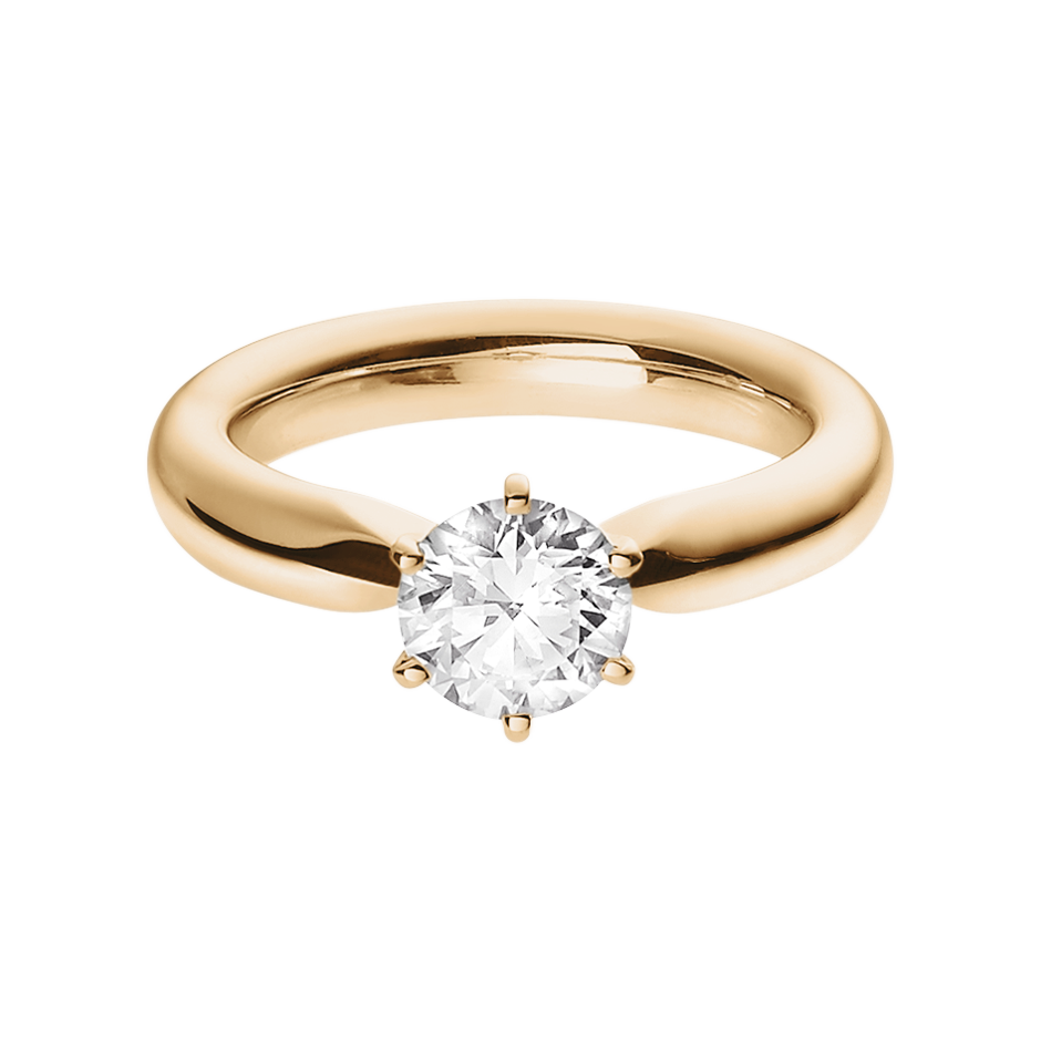 Diamantring Santiago in Rosegold mit Brillant