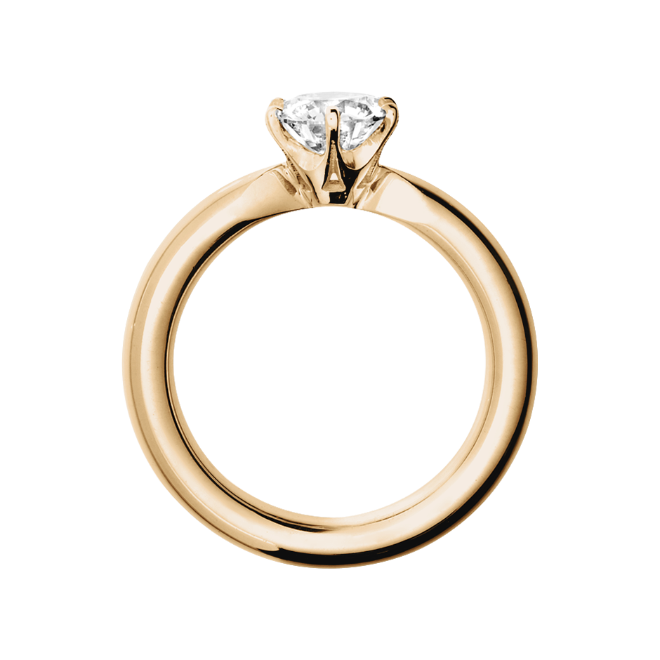 Diamantring Santiago in Roségold - von vorne