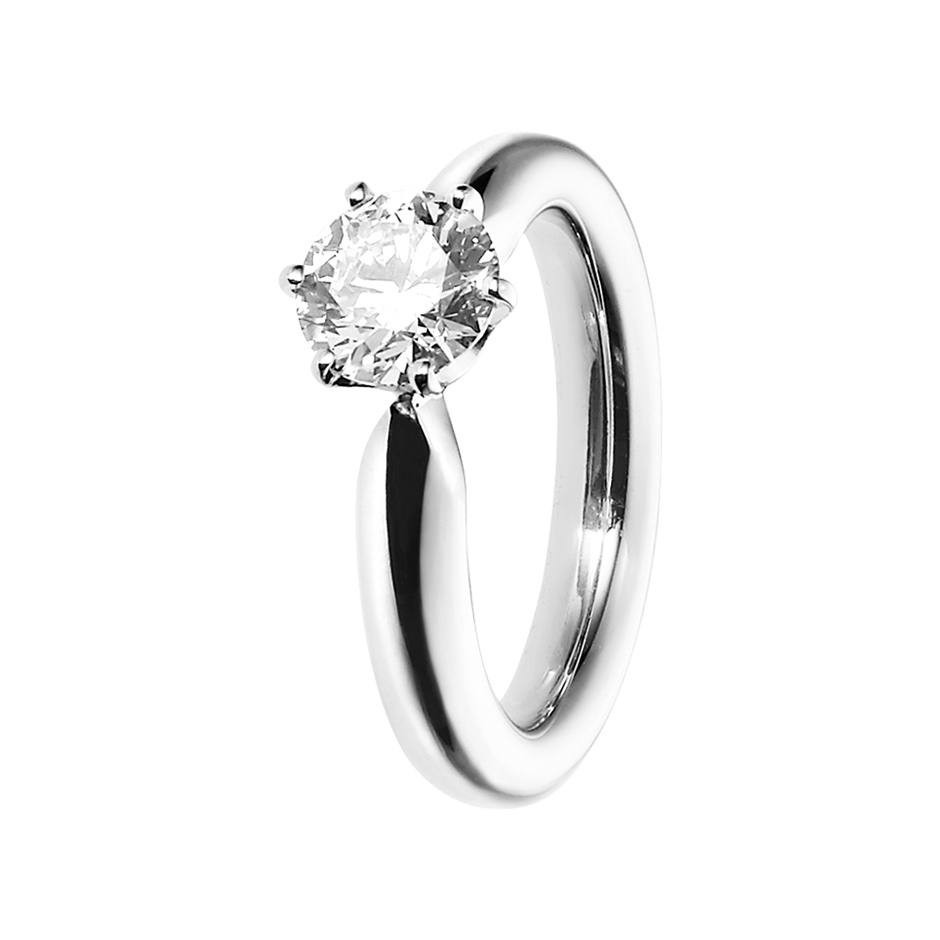 Diamond Ring Santiago in White Gold - diagonal