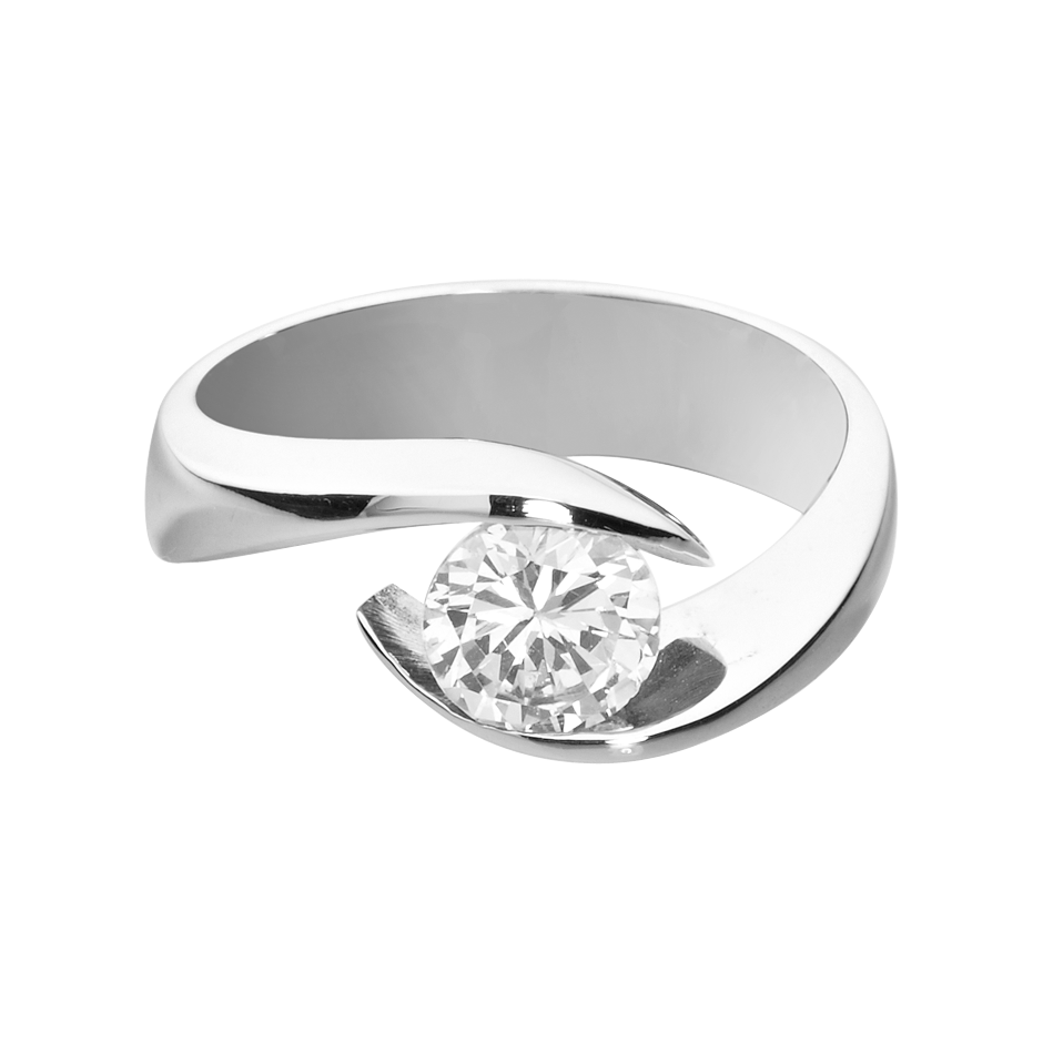 Diamond Ring Seville in White White Gold