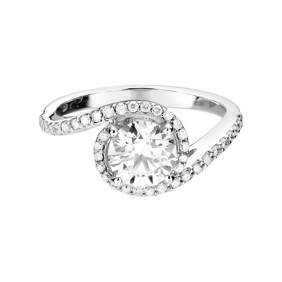 Diamantring St. Petersburg in Platin mit Brillant