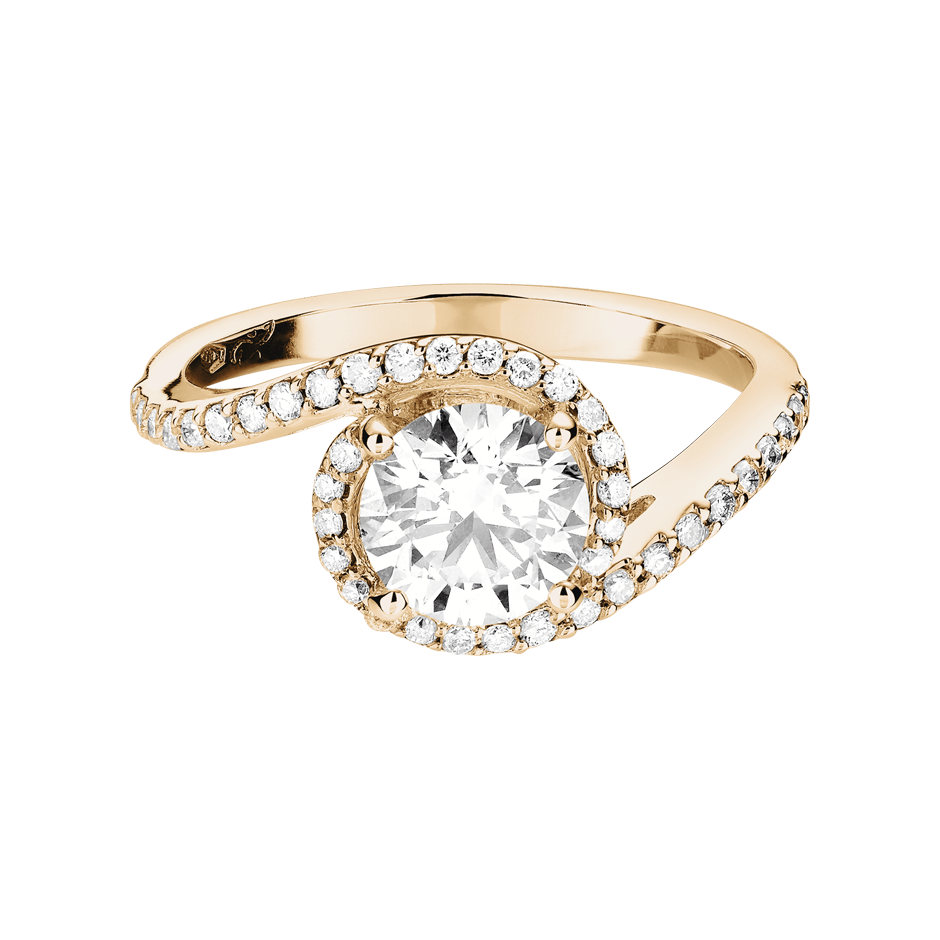 Diamantring St. Petersburg in Rosegold mit Brillant