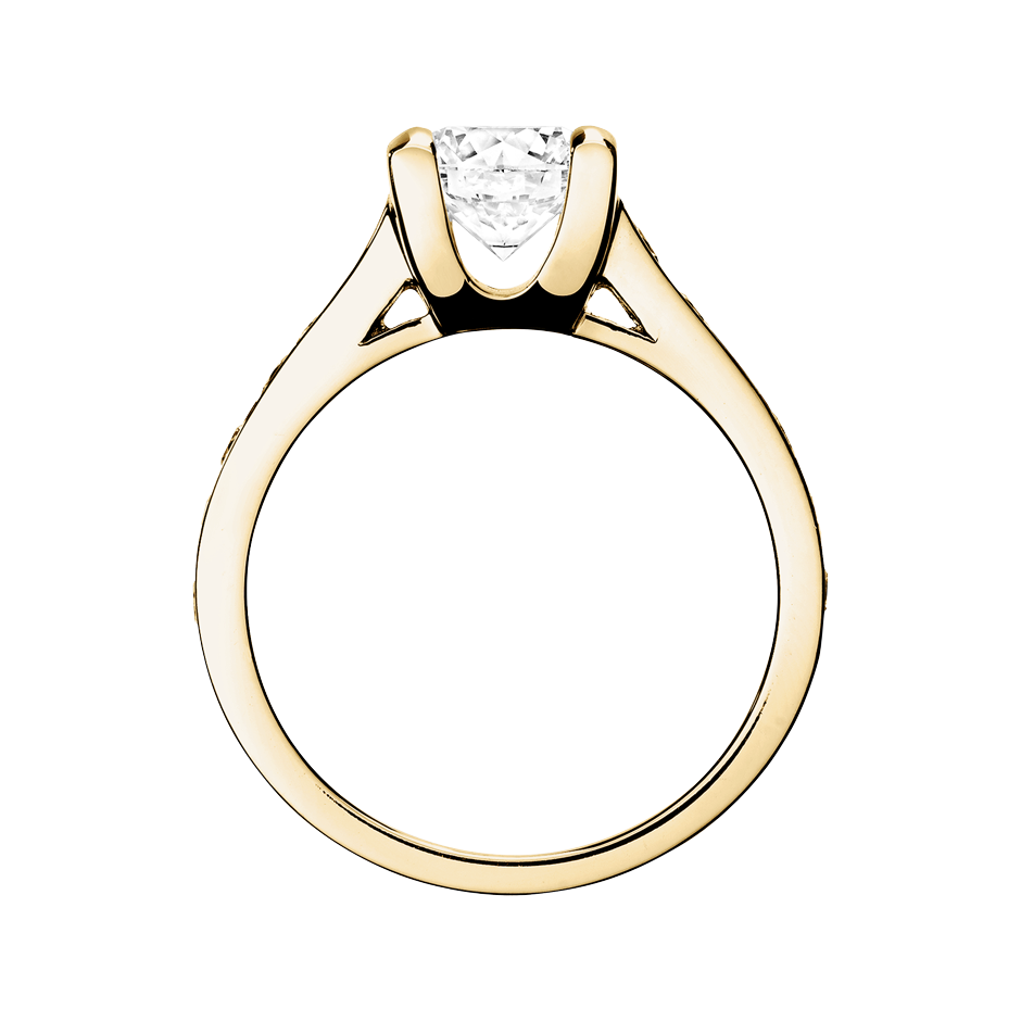 Diamantring Starnberg in Gelbgold - von vorne