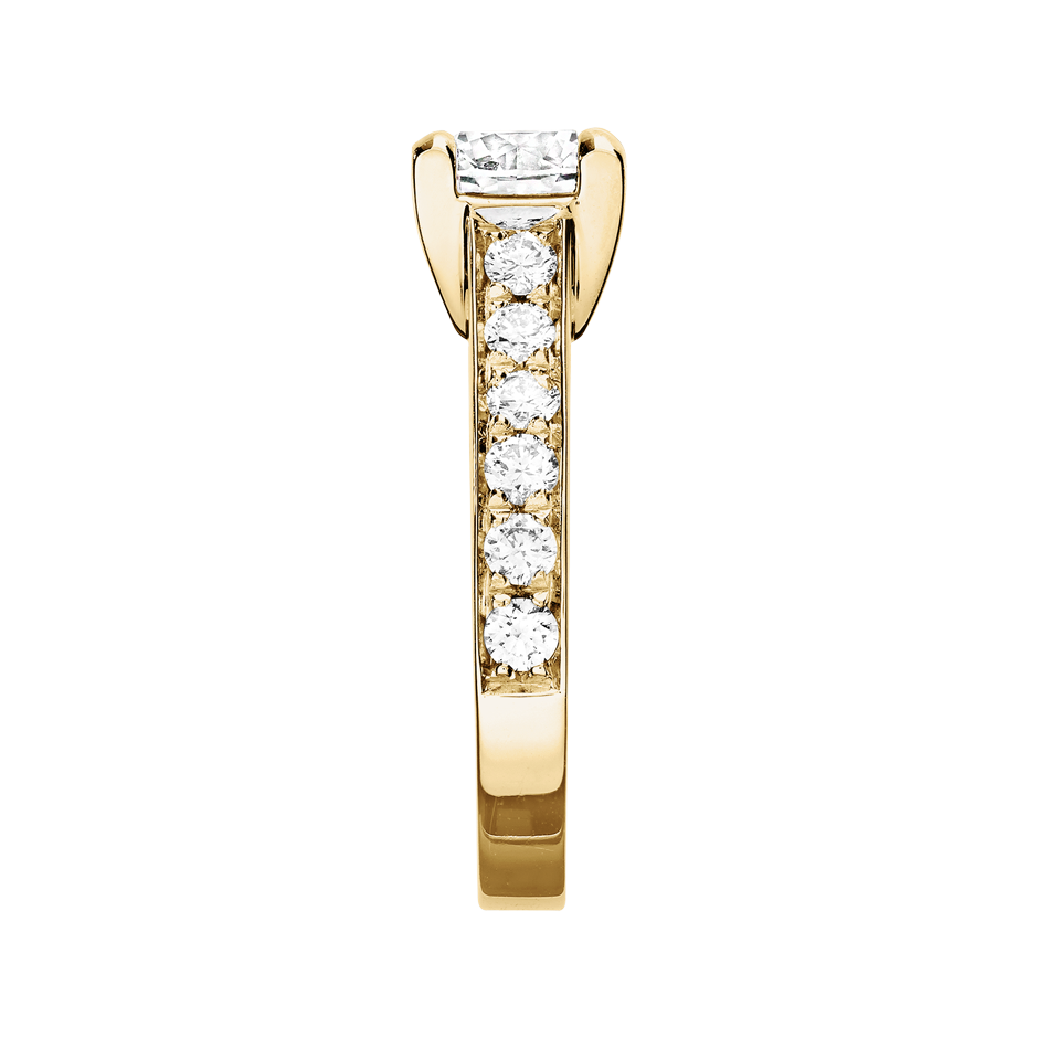 Diamantring Starnberg in Gelbgold - von Seite