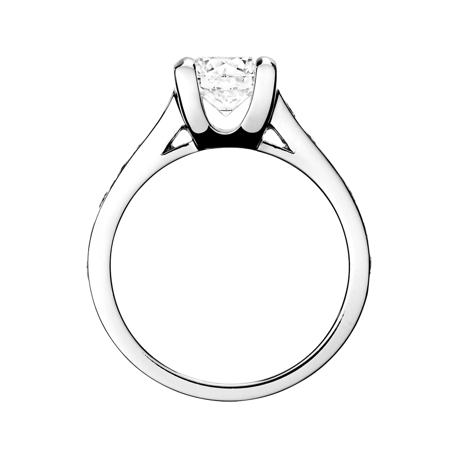 Diamantring Starnberg in Platin - von vorne