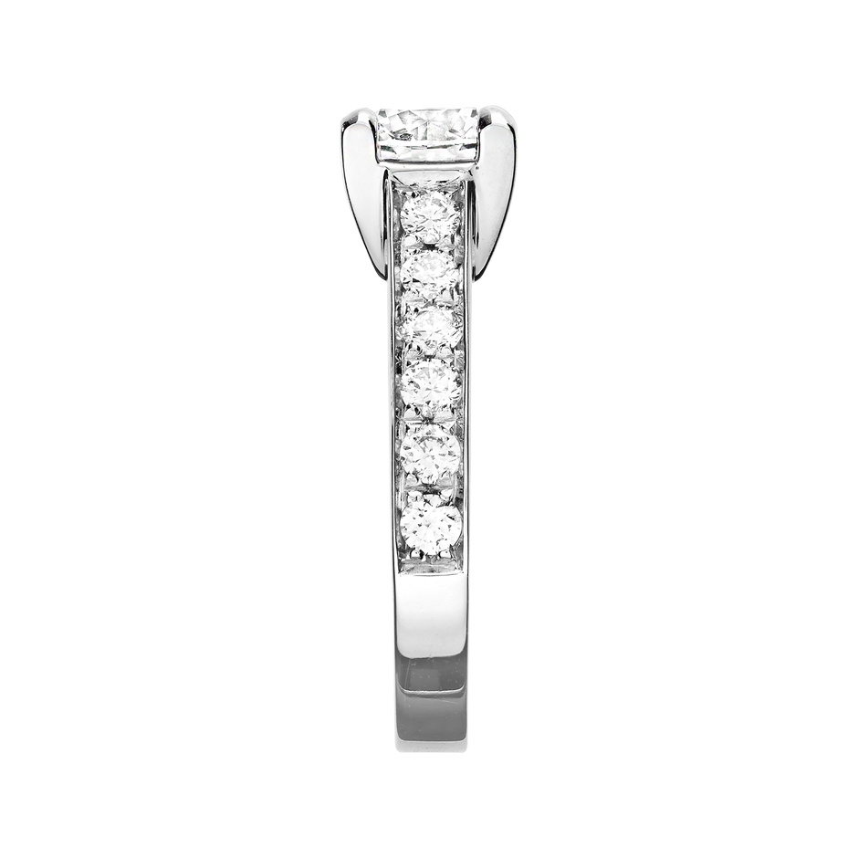 Diamantring Starnberg in Platin - von Seite