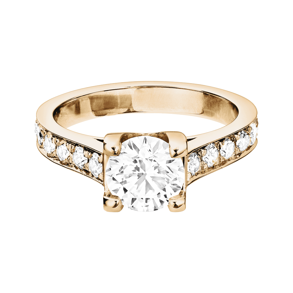 Diamond Ring Starnberg in White Rose Gold