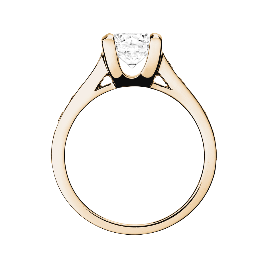 Diamantring Starnberg in Roségold - von vorne