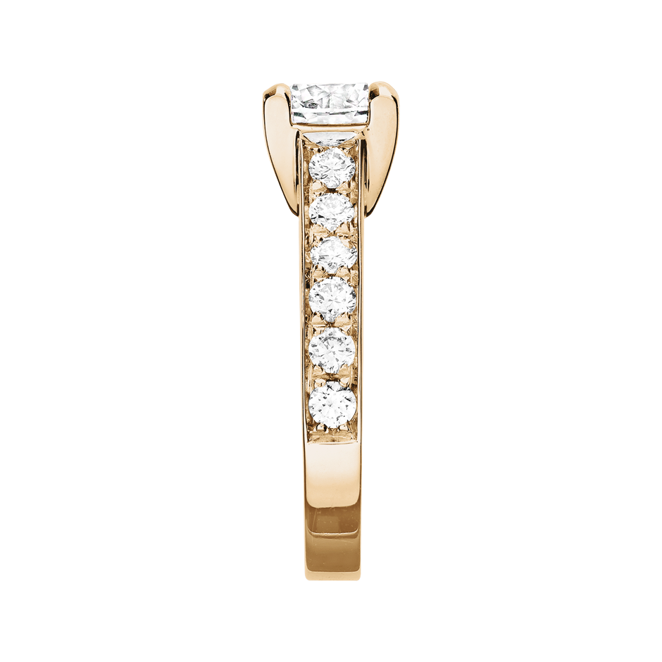 Diamantring Starnberg in Roségold - von Seite