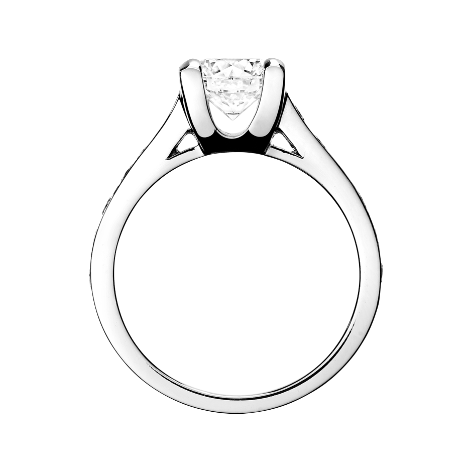 Diamond Ring Starnberg in White Gold - von vorne