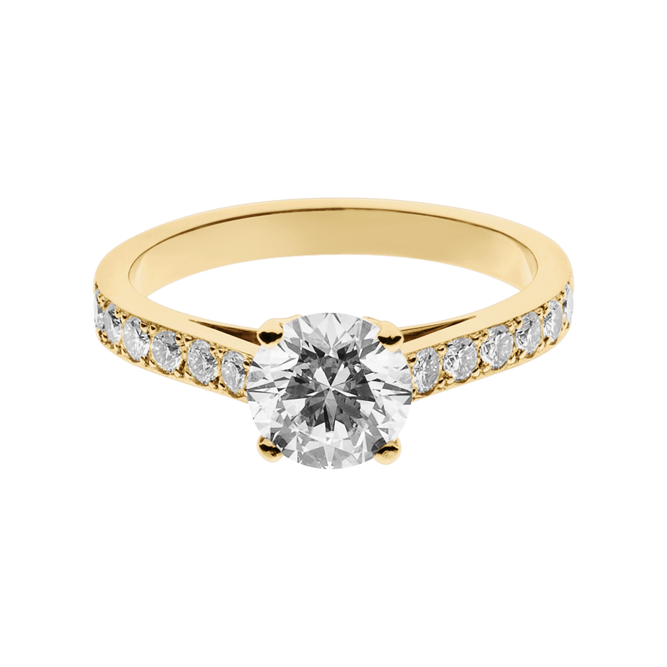 Diamond Ring Sydney in White Yellow Gold