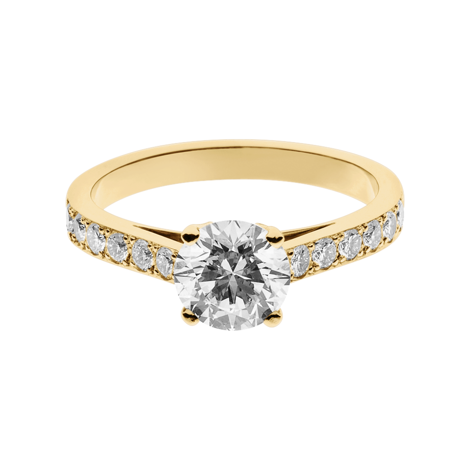 Diamantring Sydney in Gelbgold mit Brillant