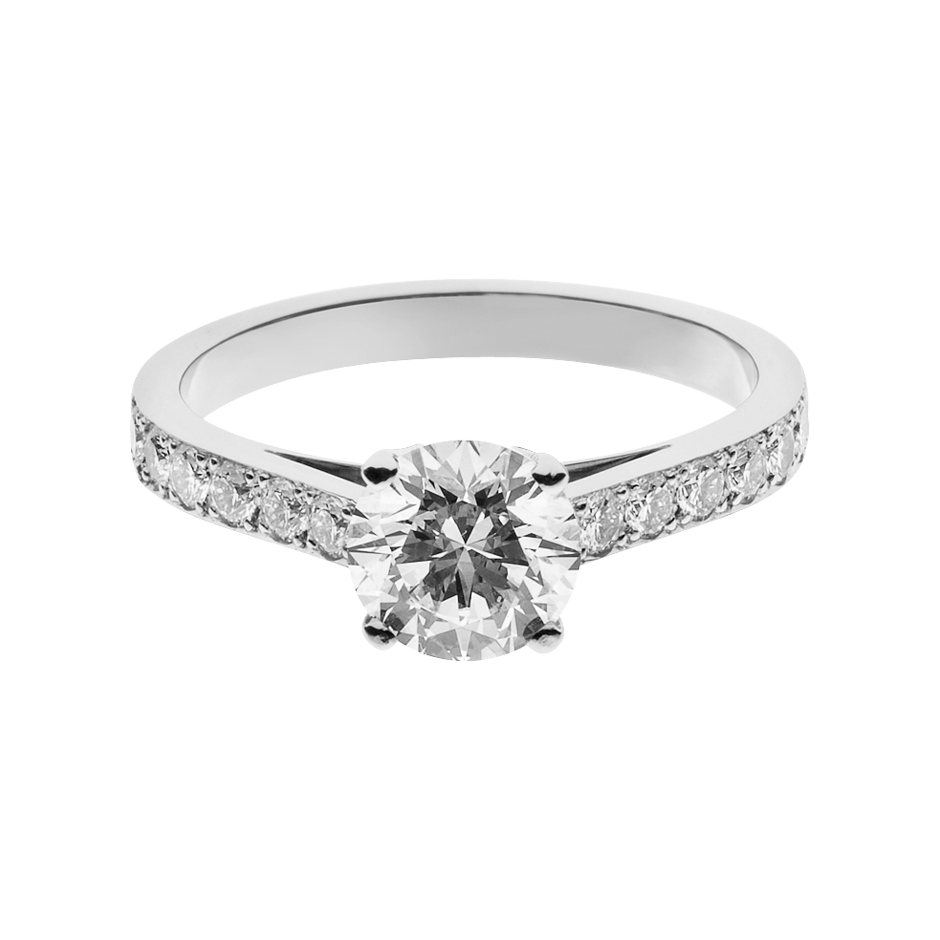 Diamond Ring Sydney in White Platinum