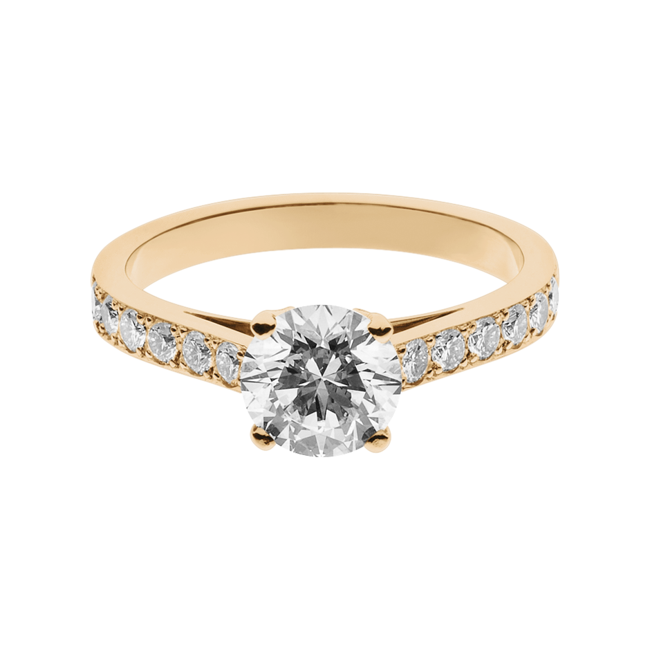 Diamantring Sydney in Rosegold mit Brillant