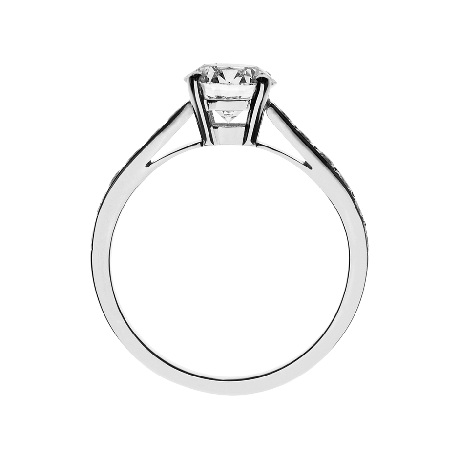 Diamond Ring Sydney in White Gold - von vorne