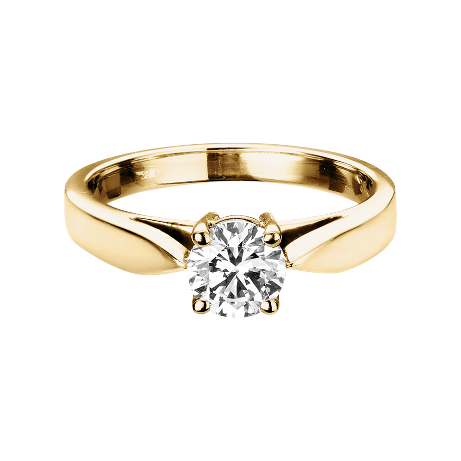 Diamantring Vancouver in Gelbgold mit Brillant