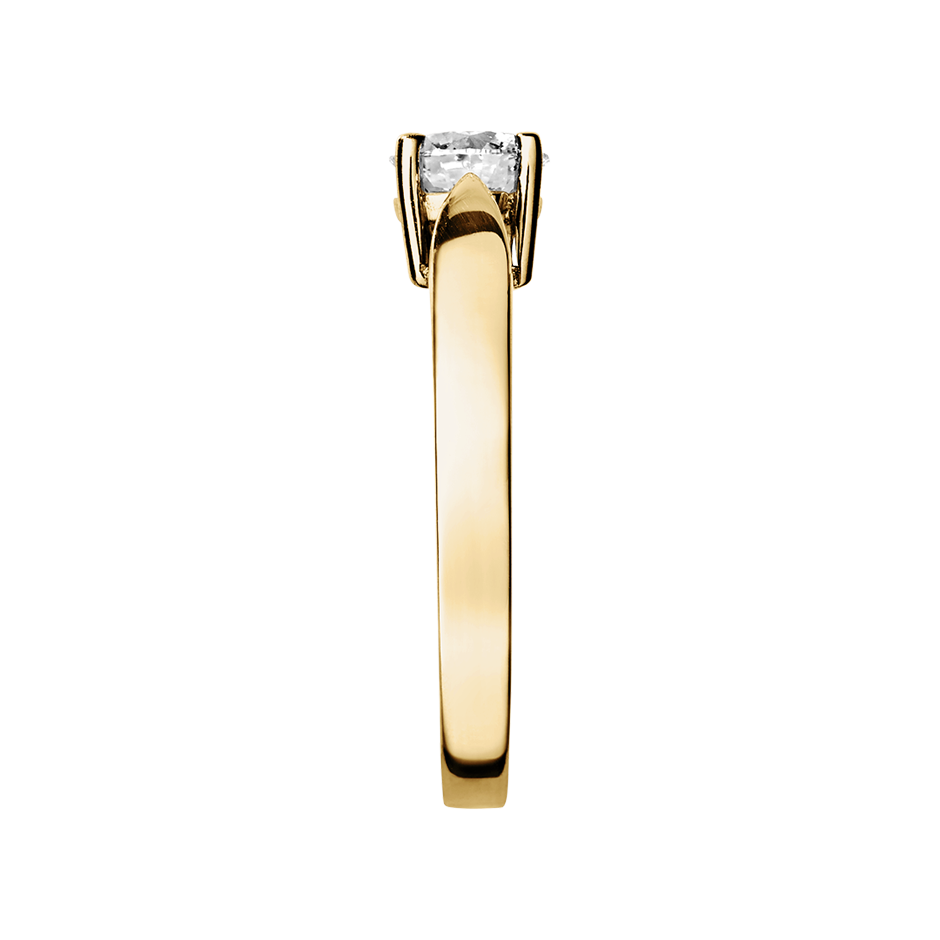Diamantring Vancouver in Gelbgold - von Seite