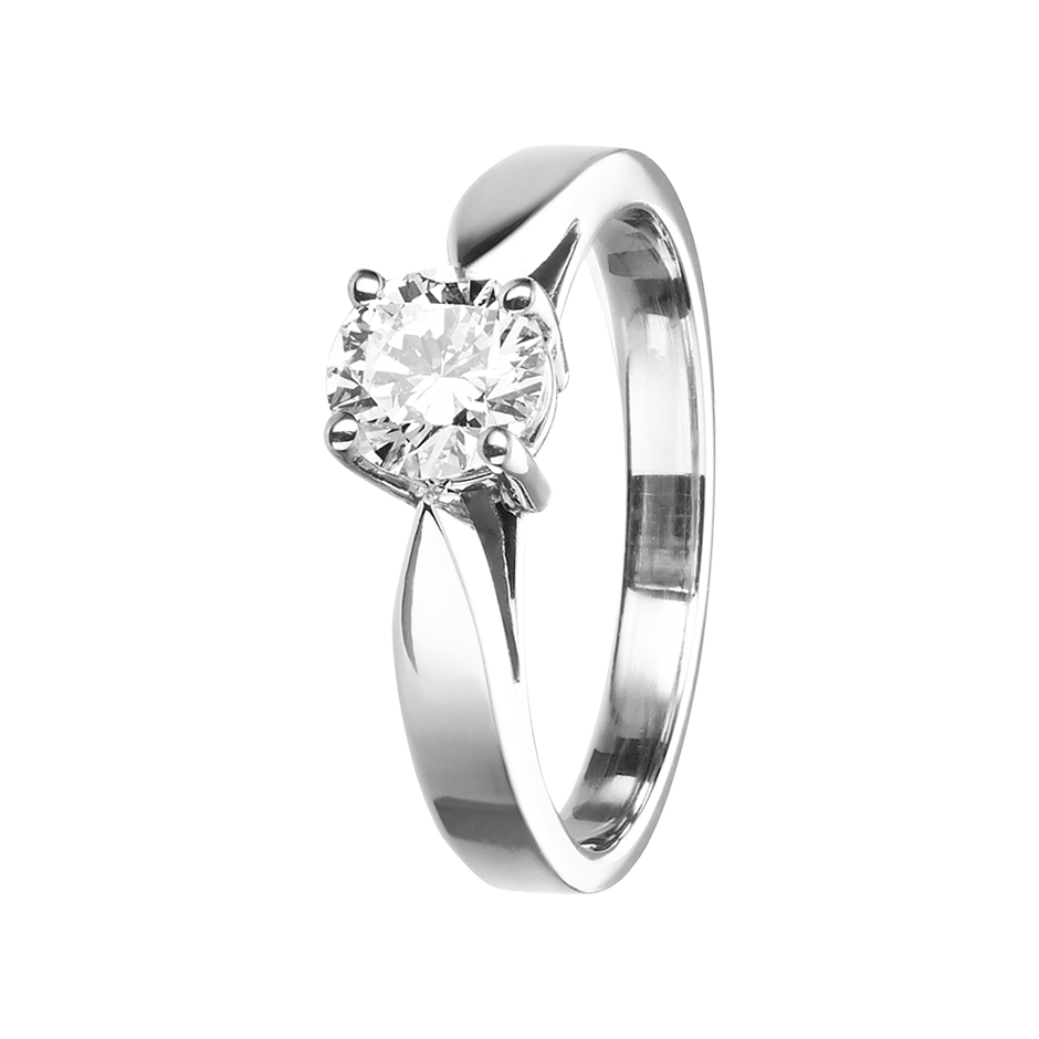 Diamantring Vancouver in Platin - diagonal