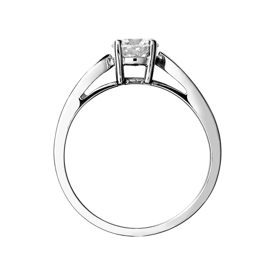 Diamantring Vancouver in Platin - von vorne