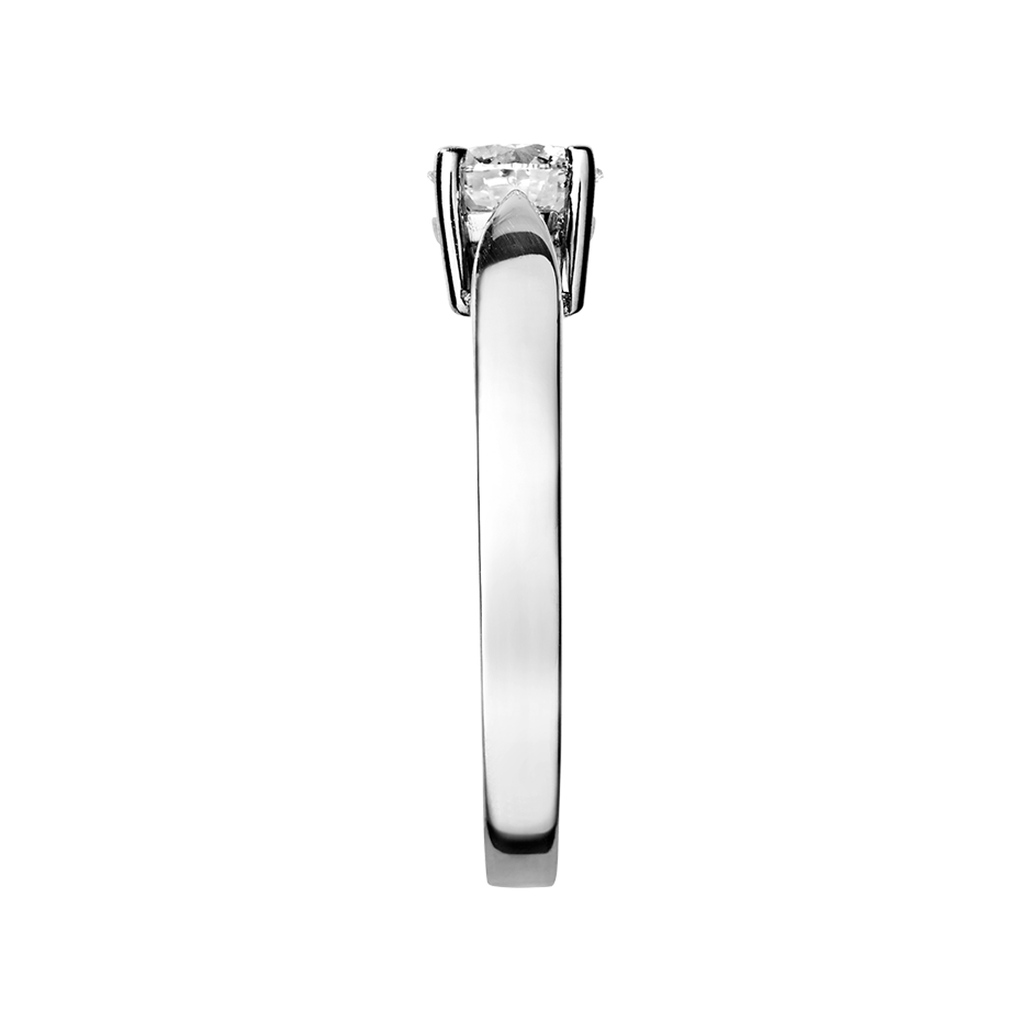 Diamantring Vancouver in Platin - von Seite