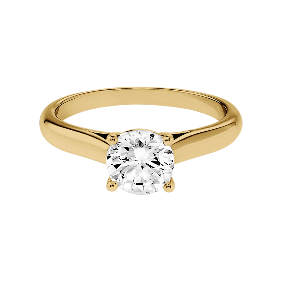 Diamantring Zurich in Gelbgold mit Brillant