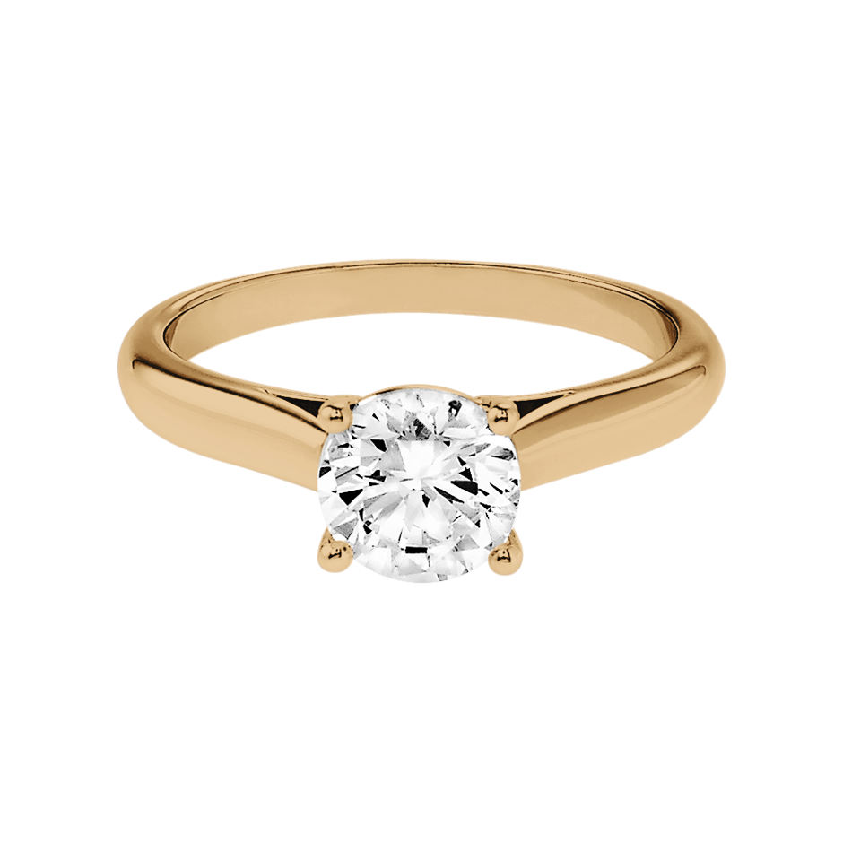 Diamantring Zurich in Rosegold mit Brillant