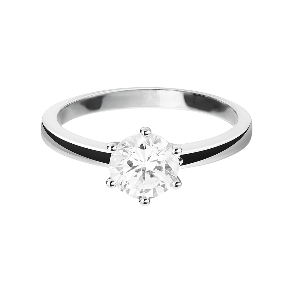 Solitaire Ring Barcelona in White Platinum